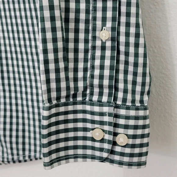 Cole Haan Gingham Button Front Shirt Men's Large- Ponderosa Pine - Picture 3 of 4